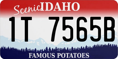 ID license plate 1T7565B