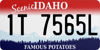 ID license plate 1T7565L