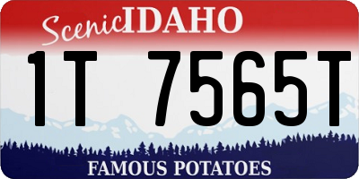 ID license plate 1T7565T