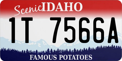ID license plate 1T7566A
