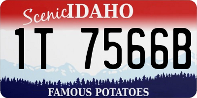 ID license plate 1T7566B
