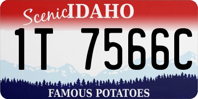 ID license plate 1T7566C