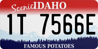 ID license plate 1T7566E