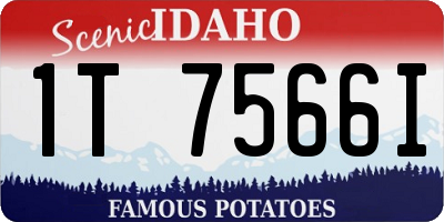 ID license plate 1T7566I