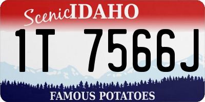 ID license plate 1T7566J