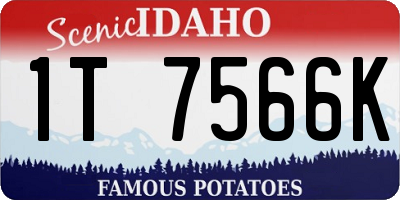 ID license plate 1T7566K