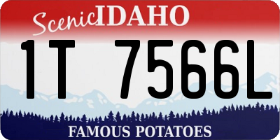 ID license plate 1T7566L