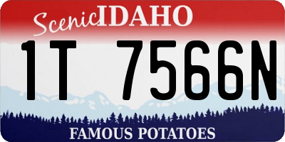 ID license plate 1T7566N