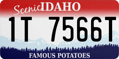 ID license plate 1T7566T