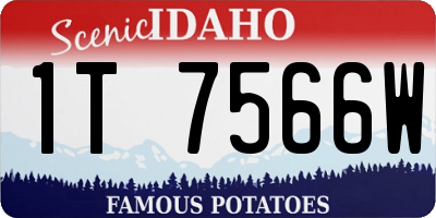 ID license plate 1T7566W