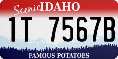 ID license plate 1T7567B