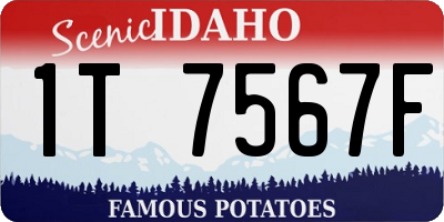 ID license plate 1T7567F