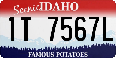 ID license plate 1T7567L