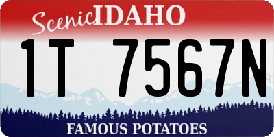 ID license plate 1T7567N