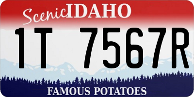 ID license plate 1T7567R