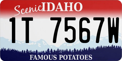 ID license plate 1T7567W