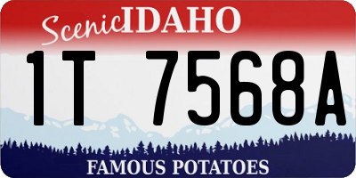ID license plate 1T7568A