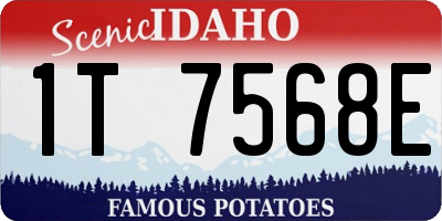 ID license plate 1T7568E