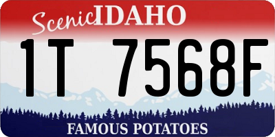 ID license plate 1T7568F
