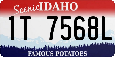 ID license plate 1T7568L