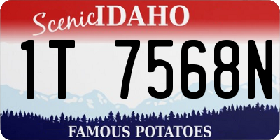 ID license plate 1T7568N