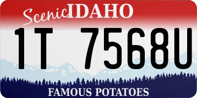 ID license plate 1T7568U