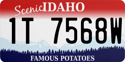 ID license plate 1T7568W