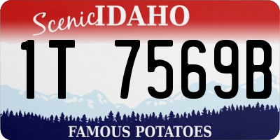 ID license plate 1T7569B