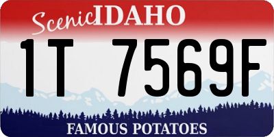 ID license plate 1T7569F