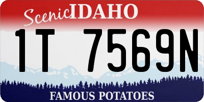 ID license plate 1T7569N