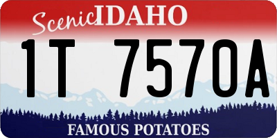 ID license plate 1T7570A