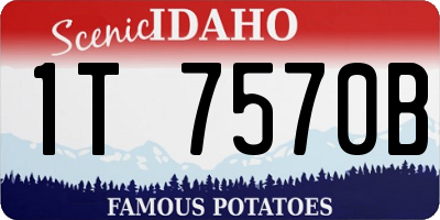 ID license plate 1T7570B