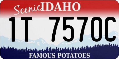 ID license plate 1T7570C