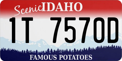 ID license plate 1T7570D