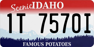 ID license plate 1T7570I