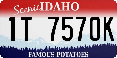 ID license plate 1T7570K