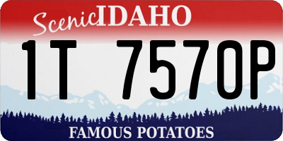 ID license plate 1T7570P