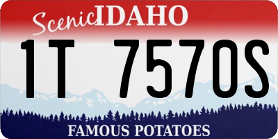 ID license plate 1T7570S