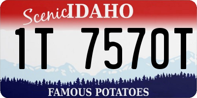 ID license plate 1T7570T