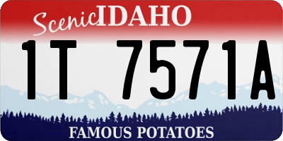 ID license plate 1T7571A