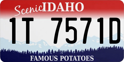 ID license plate 1T7571D