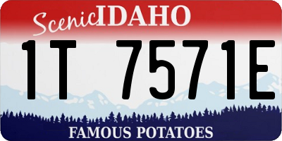 ID license plate 1T7571E