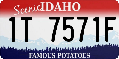ID license plate 1T7571F