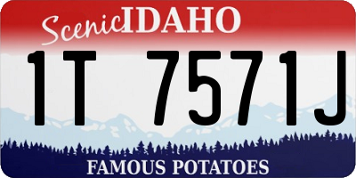 ID license plate 1T7571J