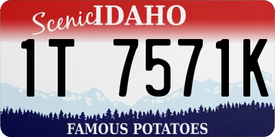 ID license plate 1T7571K