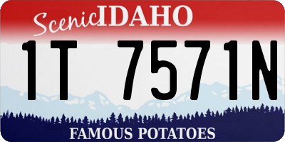 ID license plate 1T7571N