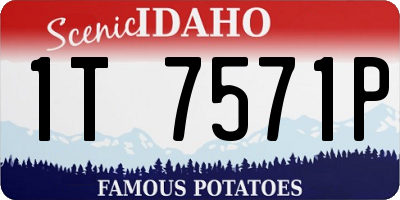 ID license plate 1T7571P