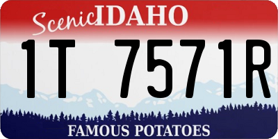 ID license plate 1T7571R