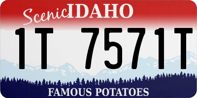 ID license plate 1T7571T