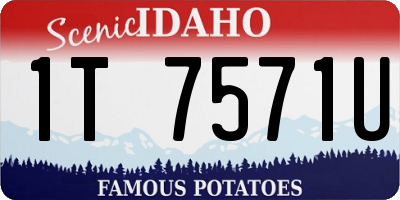 ID license plate 1T7571U